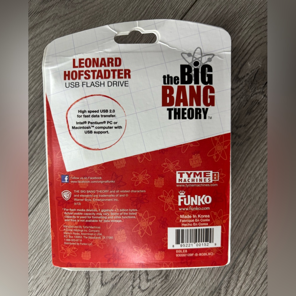The Big Bang Theory USB Flash Drive - Red and White